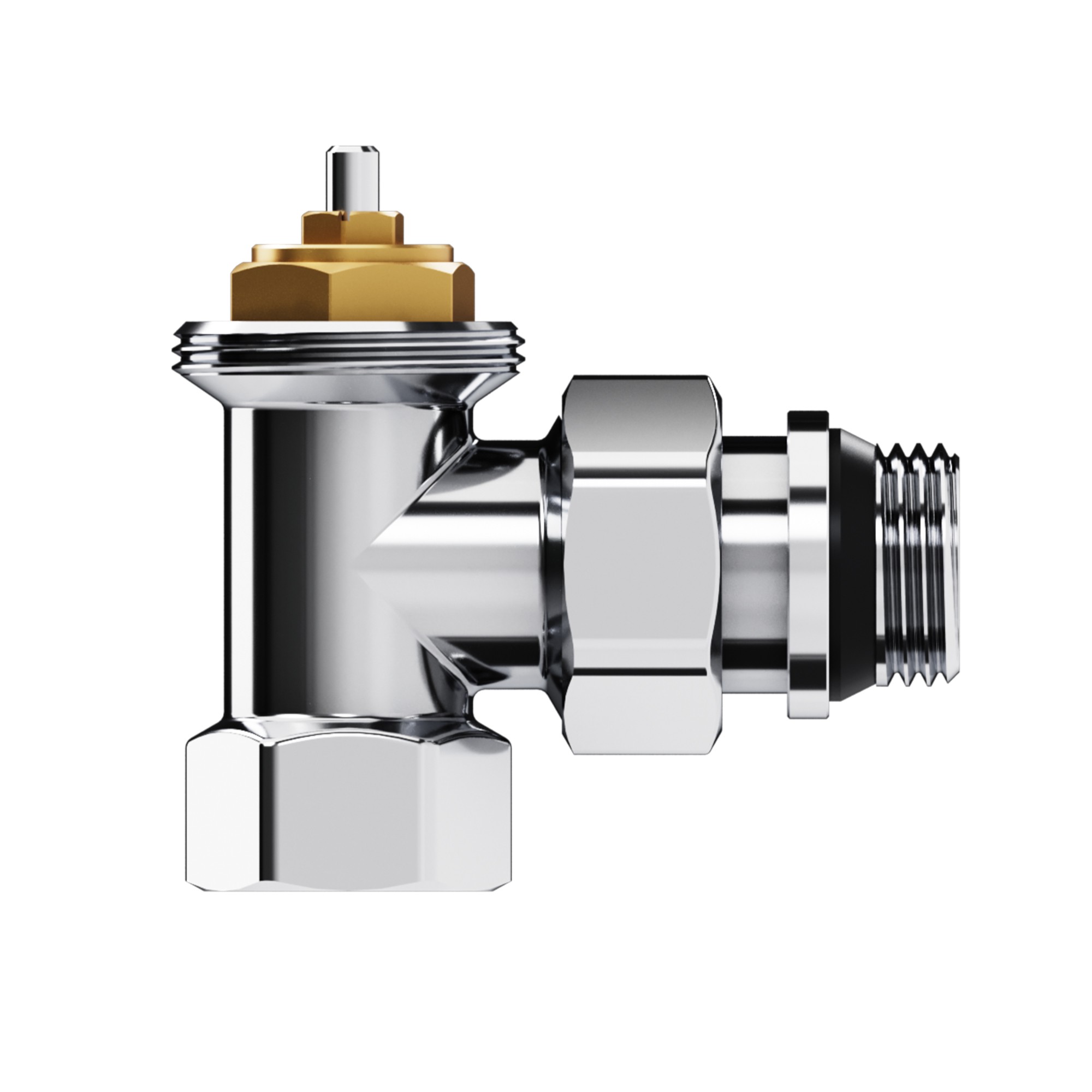 Набор термостатический угловой Royal Thermo Design 1/2"М30х1,5 (Хром)