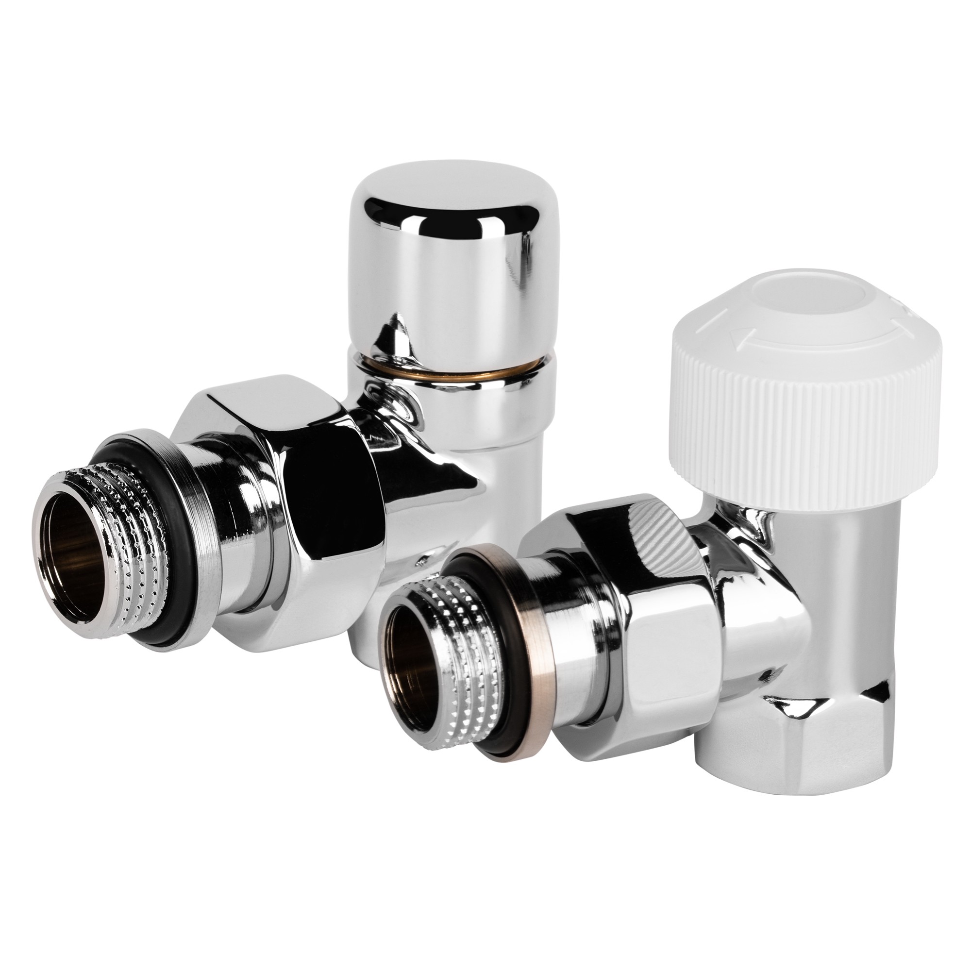 Набор термостатический для радиатора угловой Royal Thermo Design 1/2"М30х1,5 (Хром)