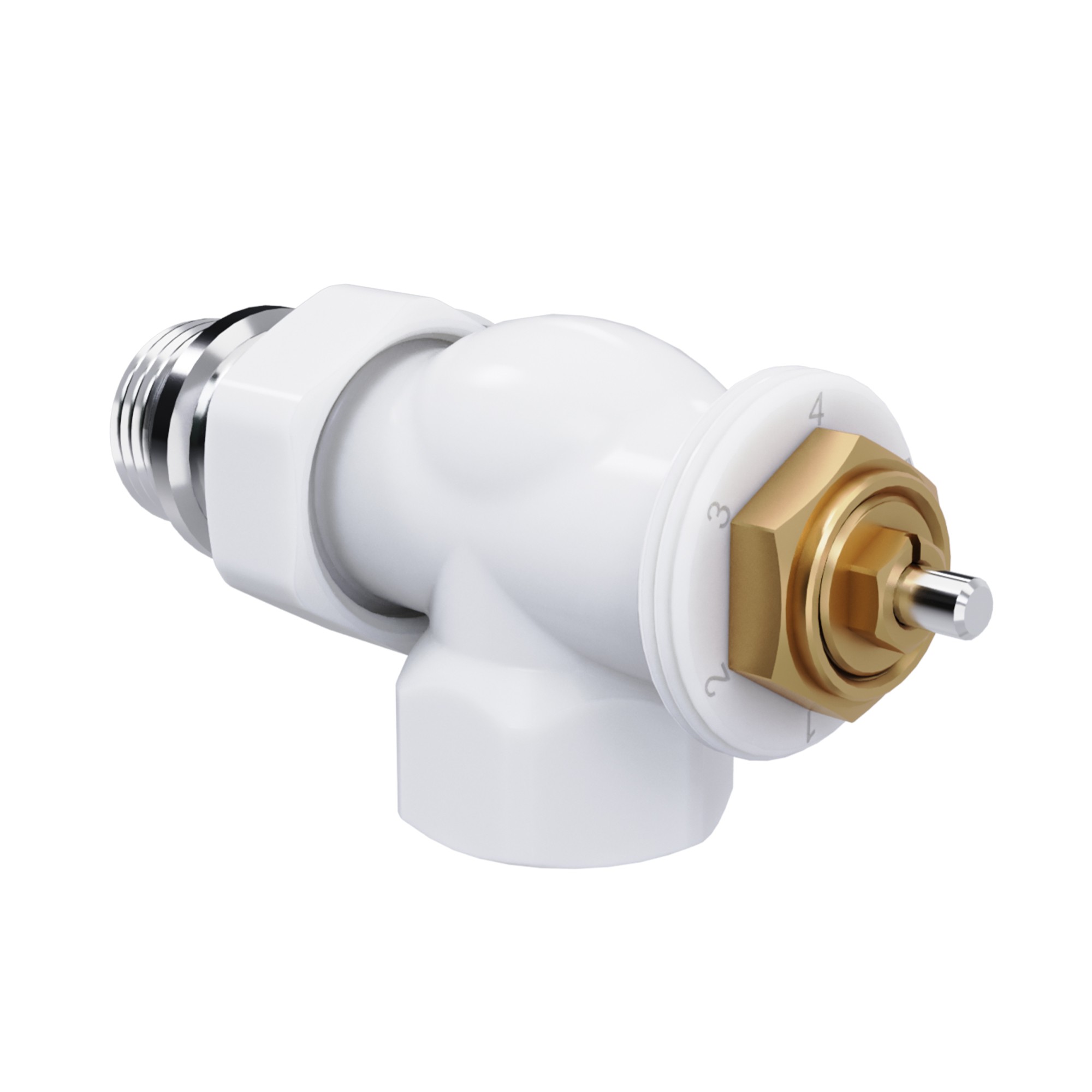 Набор термостатический осевой Royal Thermo Design 1/2"М30х1,5 (Белый)