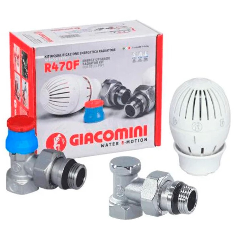 Комплект термостатич. Giacomini 1/2" - угл., R470FX033