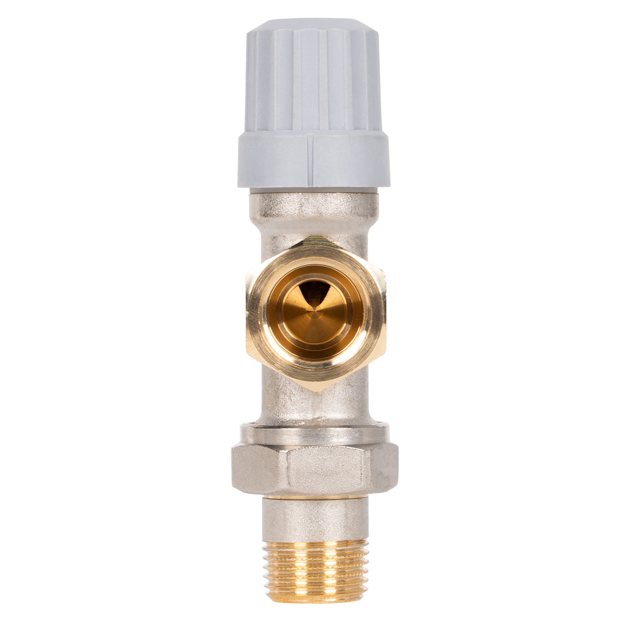 Клапан термостатический Royal Thermo для центральных систем отопления прямой 1/2" Click