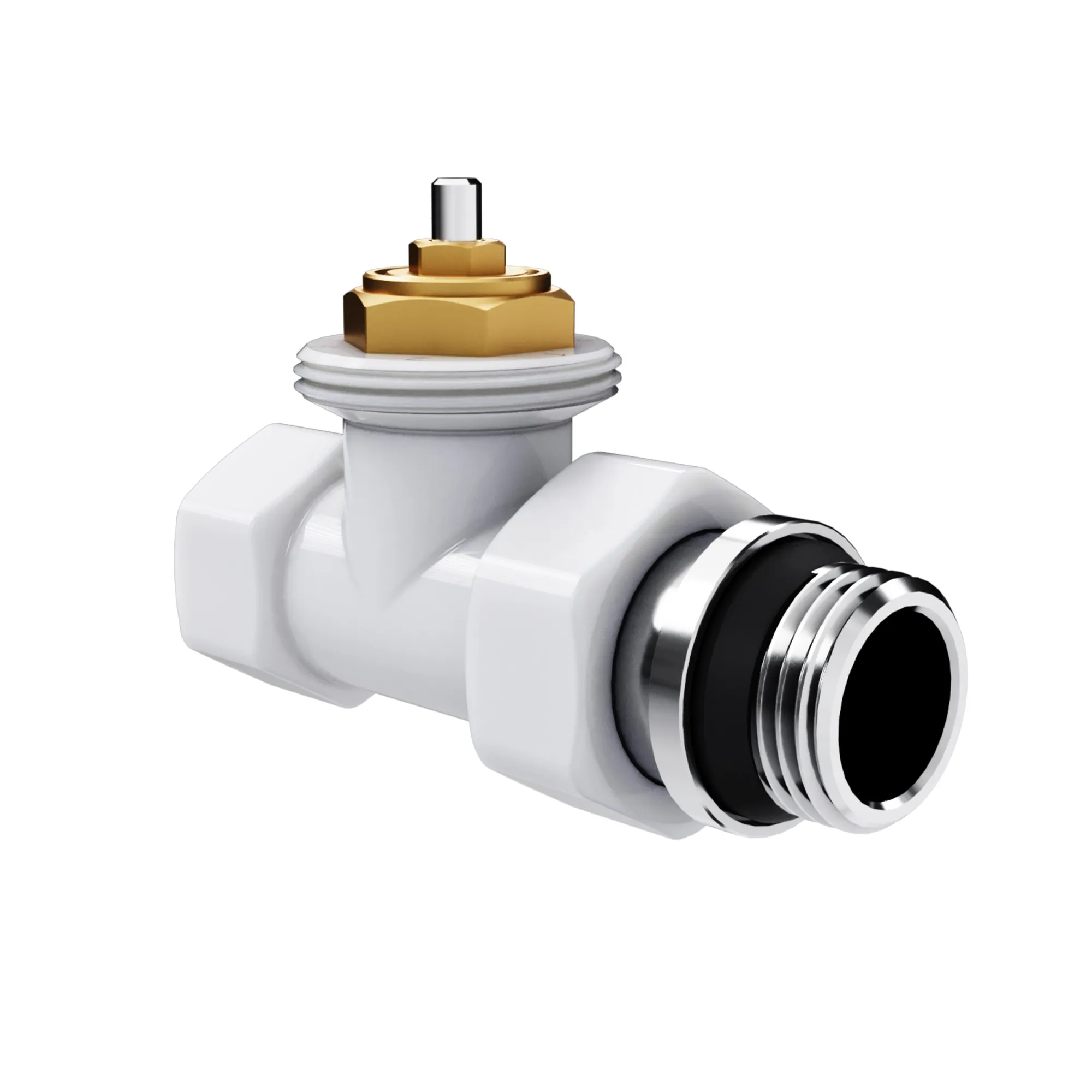 Набор термостатический прямой Royal Thermo Design 1/2"М30х1,5 (Белый)