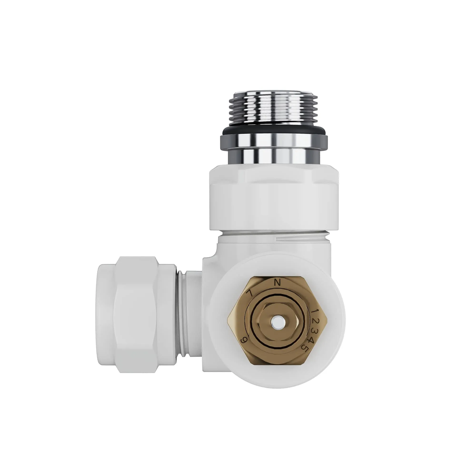 Набор термостатический трехосевой Royal Thermo Design Pro 15мм М30х1,5 (Белый)