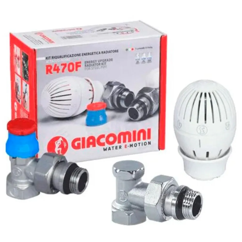 Комплект термостатич. Giacomini 1/2" - угл., R470FX033