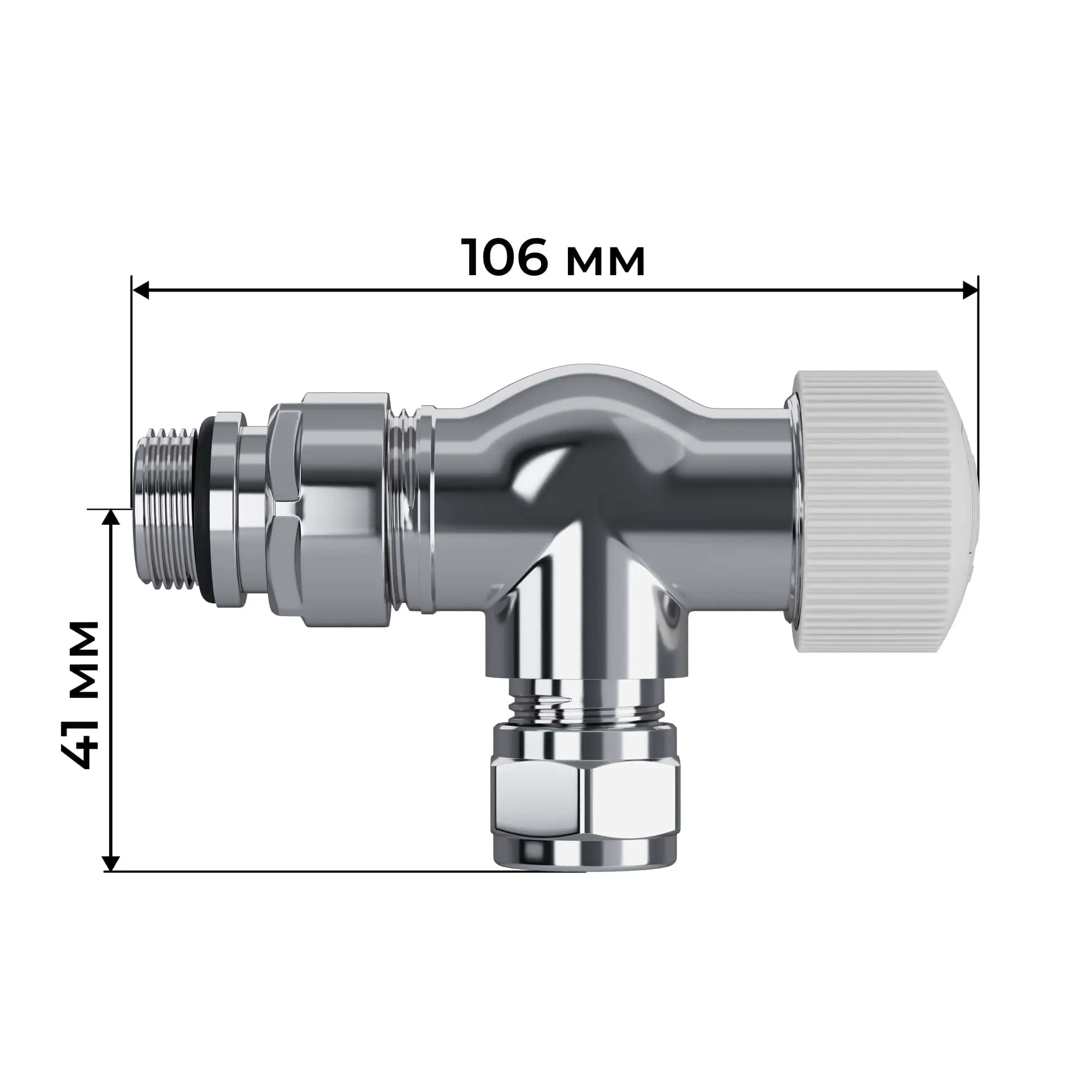 Набор термостатический осевой Royal Thermo Design Pro 15мм М30х1,5 (Хром)