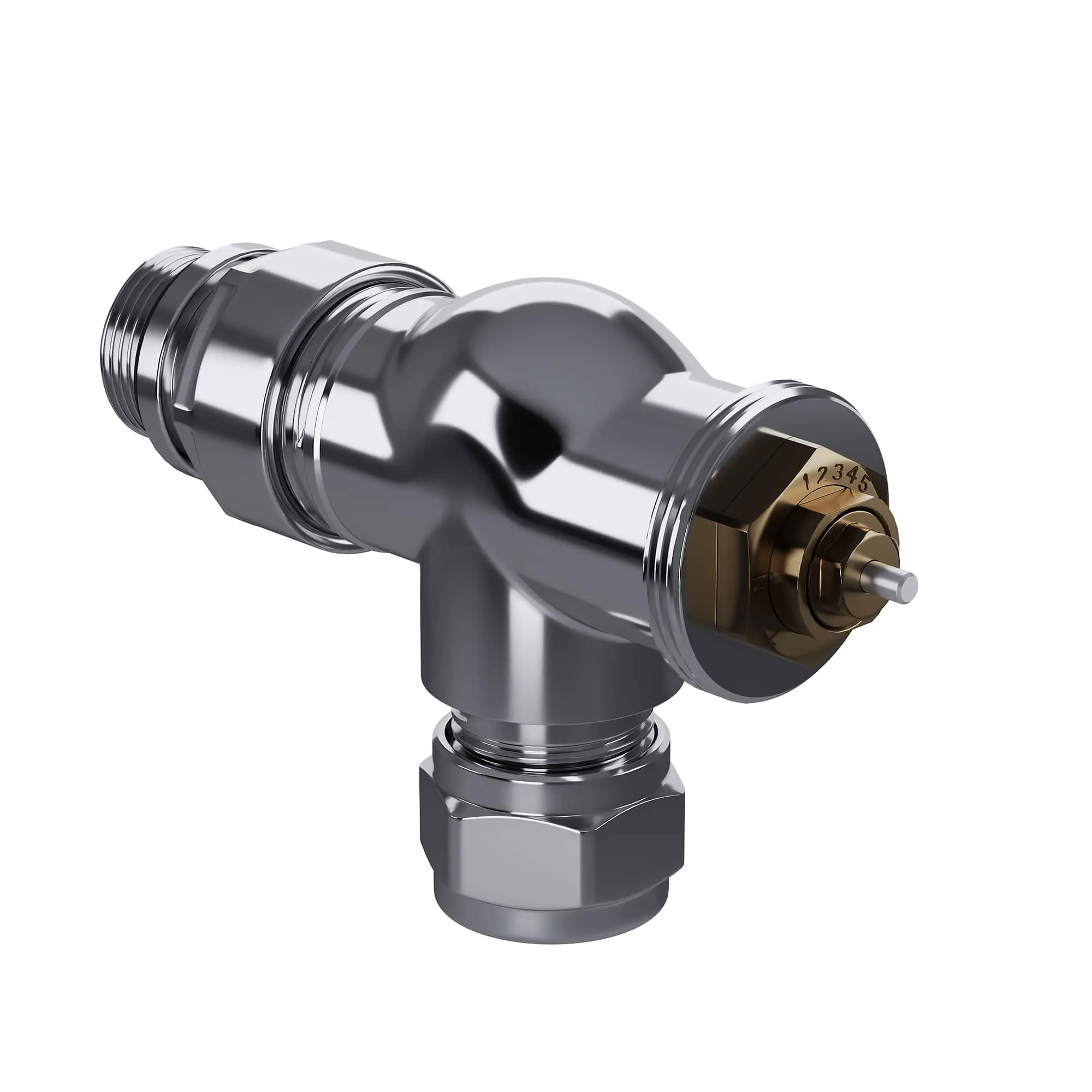 Набор термостатический осевой Royal Thermo Design Pro 15мм М30х1,5 (Хром)