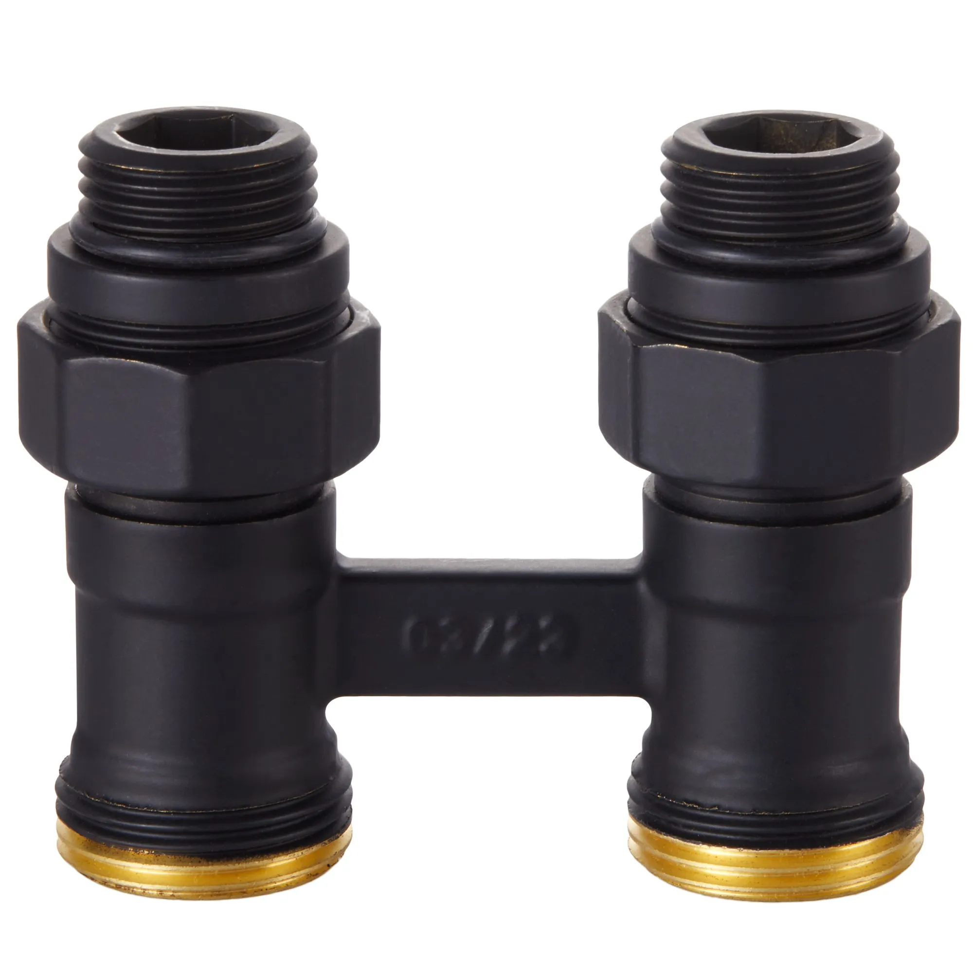 Узел нижнего подключения Royal Thermo прямой 1/2"х3/4" EK (черный)